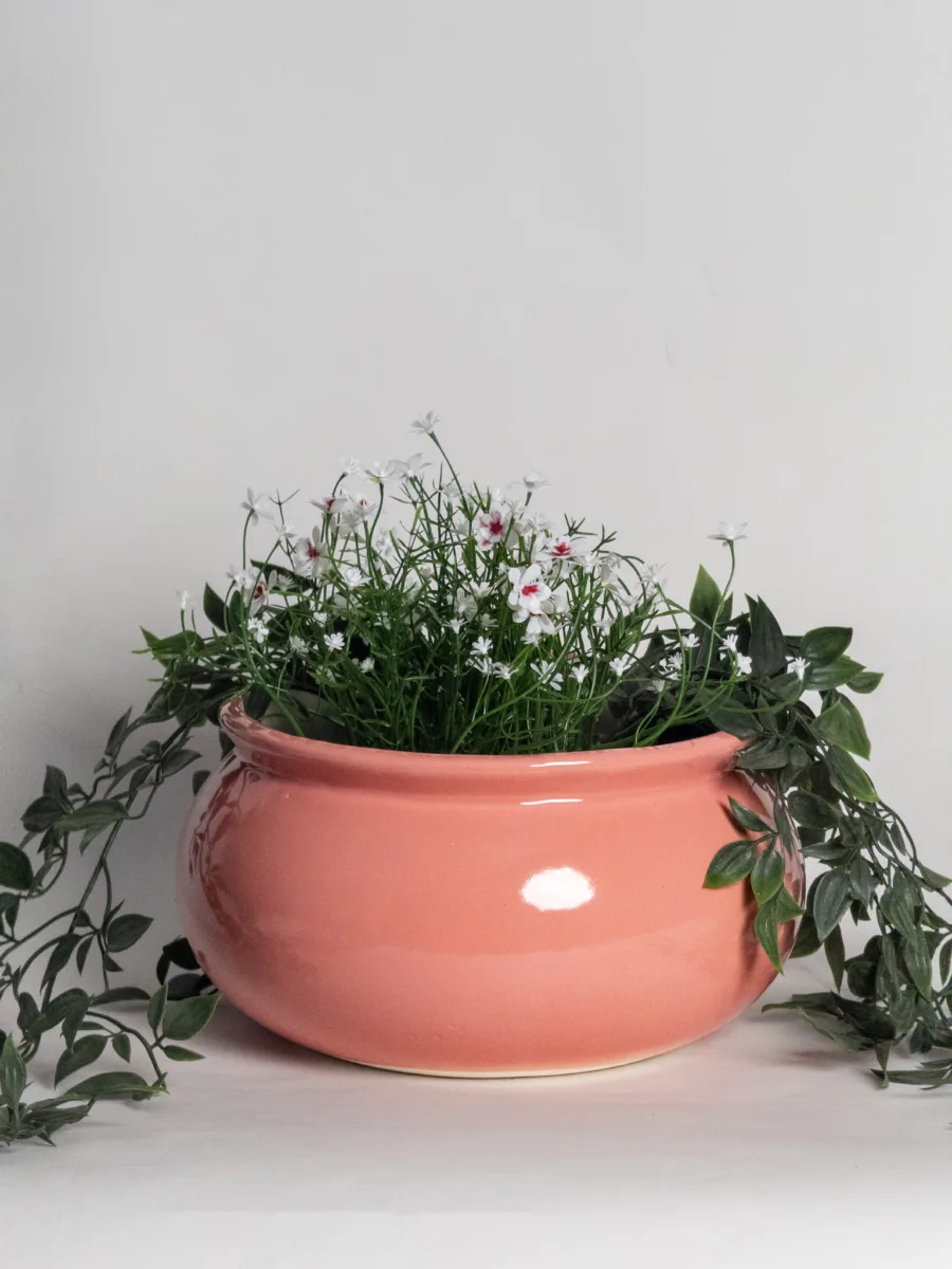 Classic Ceramic Planter — 3" Dia × 3" Height — Primary View