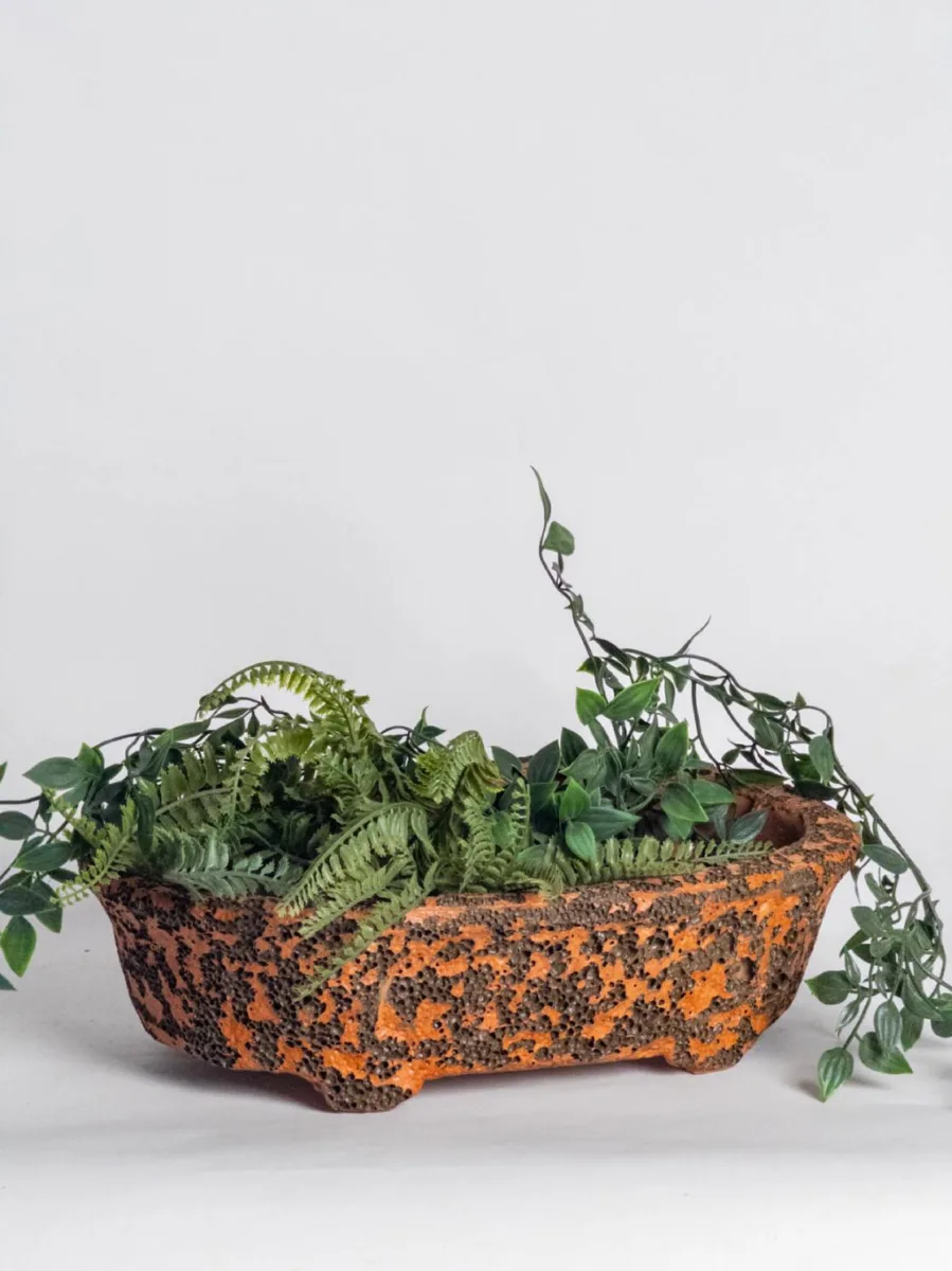 Classic Ceramic Planter — 9" Dia × 5.5" Height — Primary View