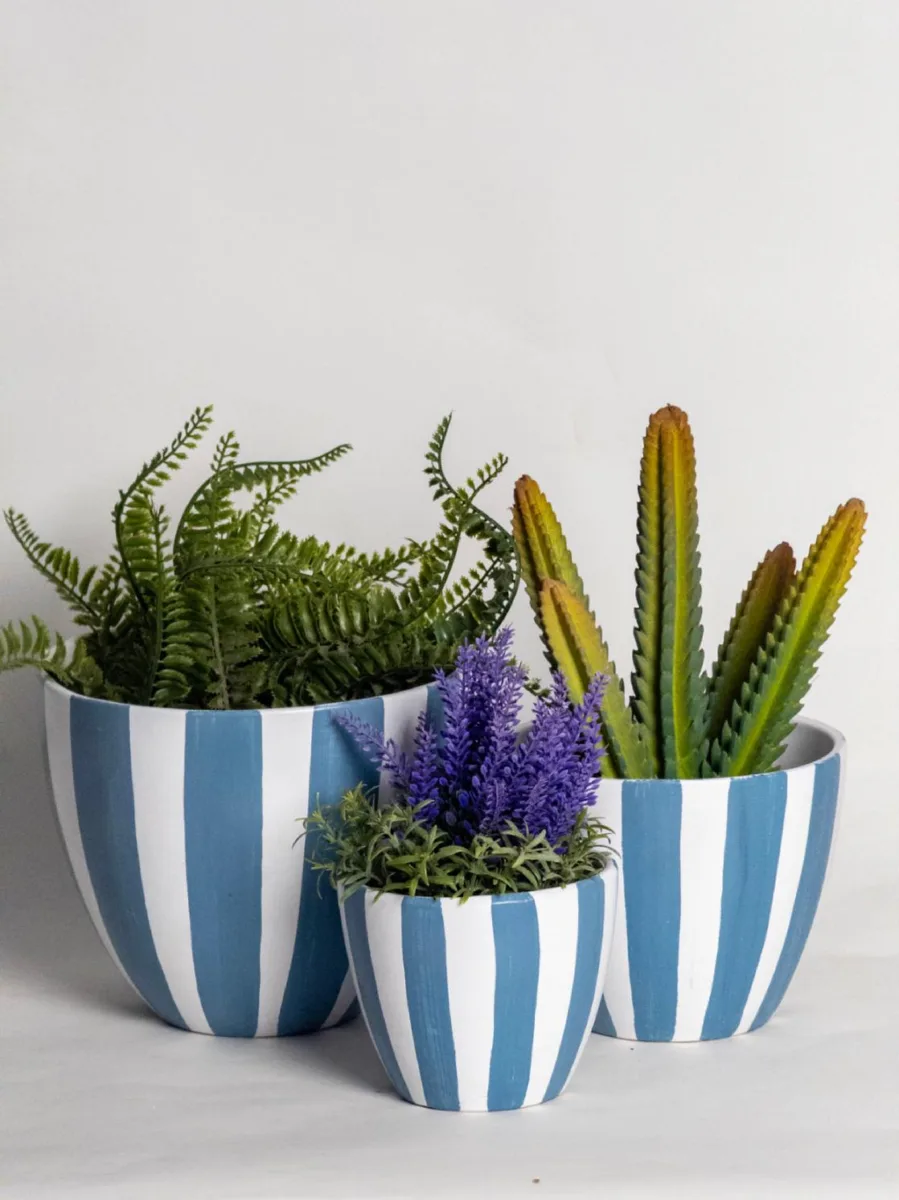 Classic Ceramic Planter — 8" Dia × 13.5" Height — Primary View