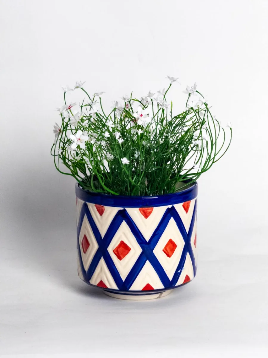 Classic Ceramic Planter — 18.5" Dia × 4.5" Height — Primary View
