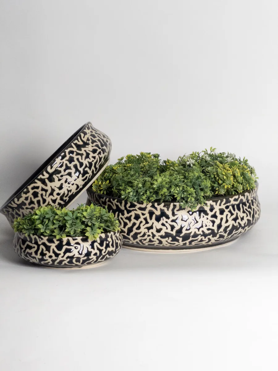 Classic Ceramic Planter Set of 2 (2" Dia) — Primary View