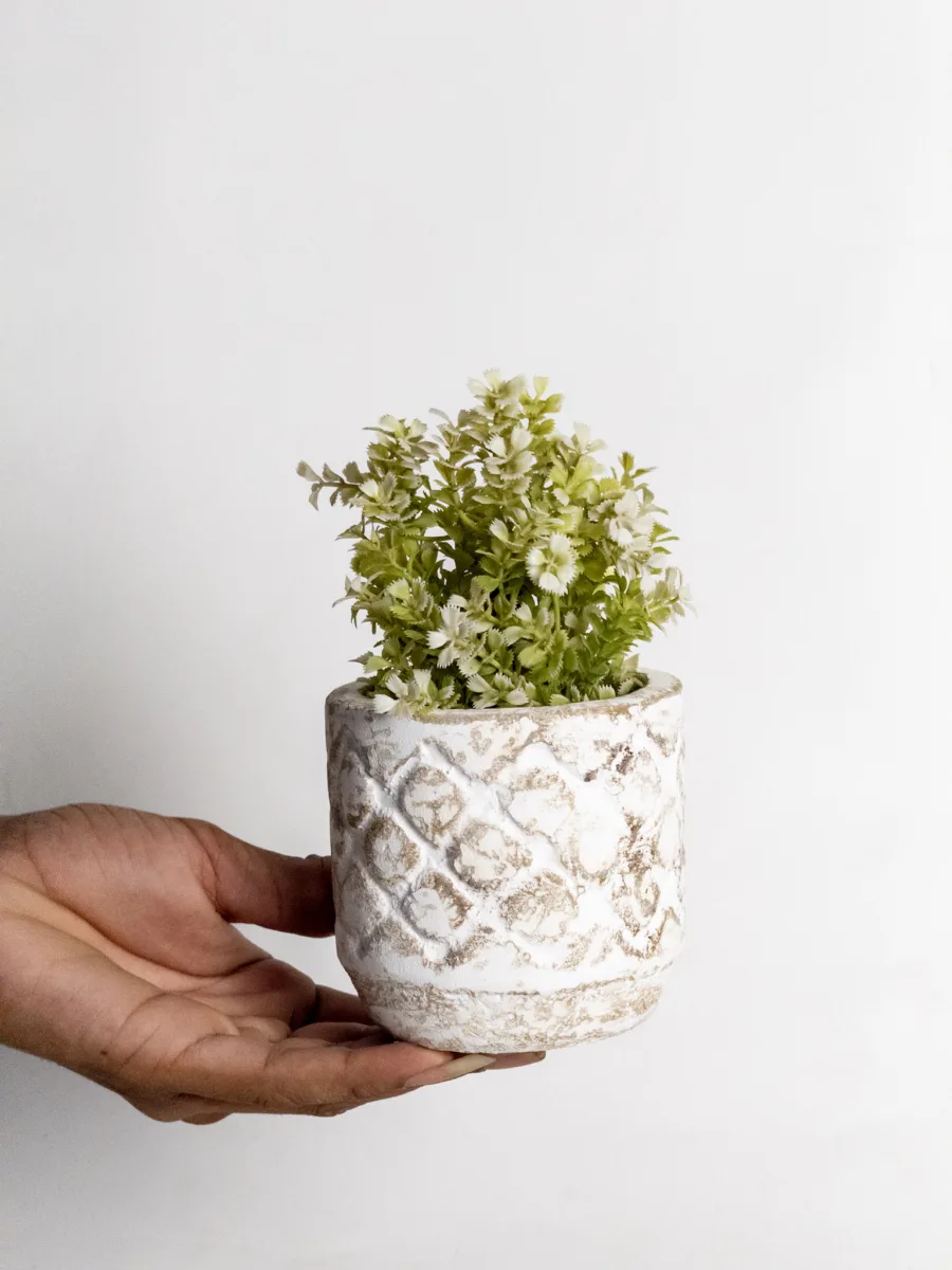 Classic Ceramic Planter — 4" Dia × 3.5" Height — Primary View