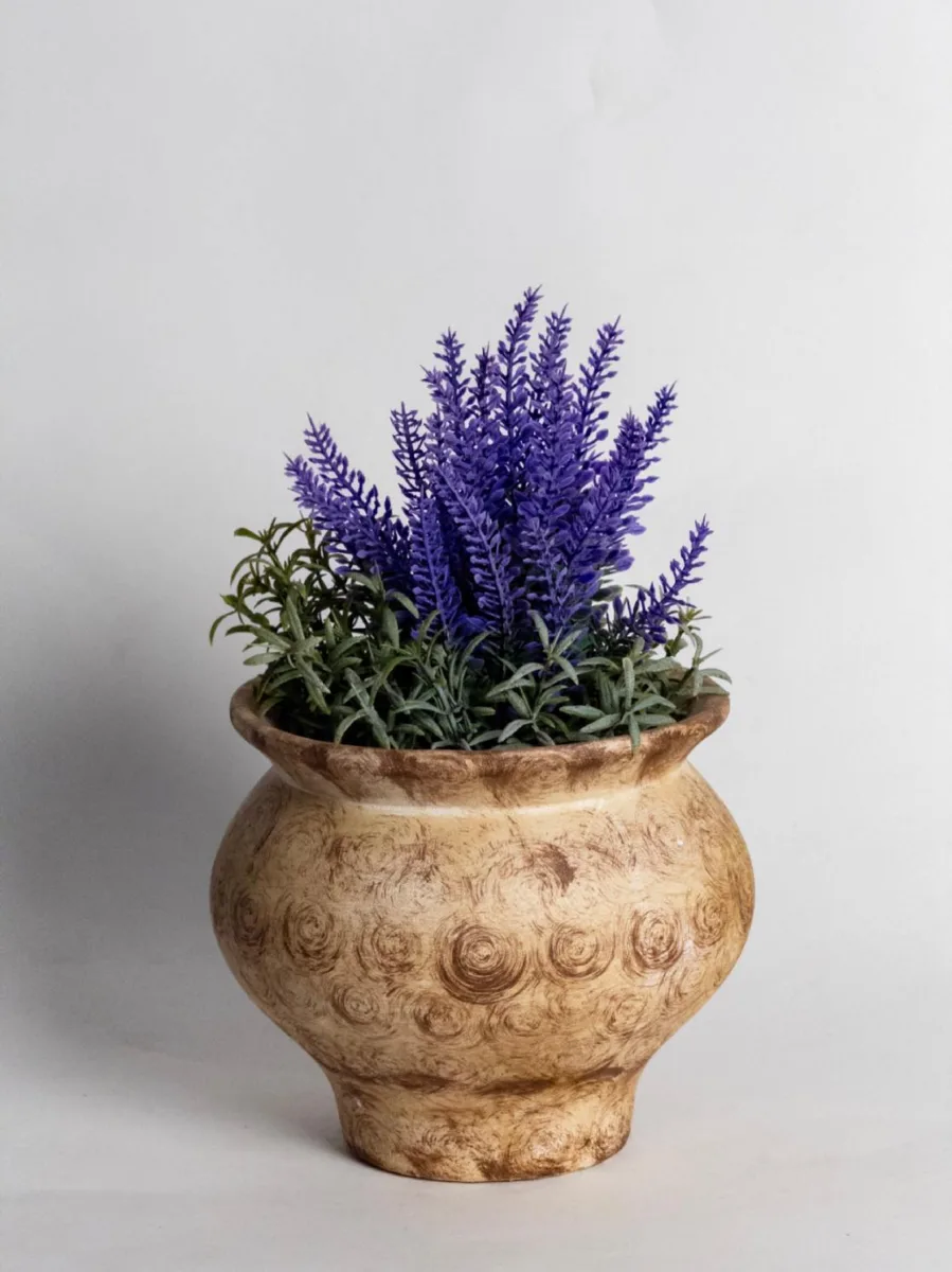 Classic Ceramic Planter — 8" Dia × 4" Height — Primary View