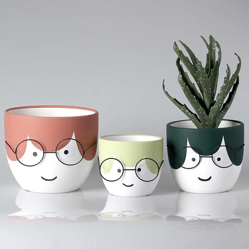 Classic Ceramic Planter — 4" Dia × 4.5" Height — Primary View
