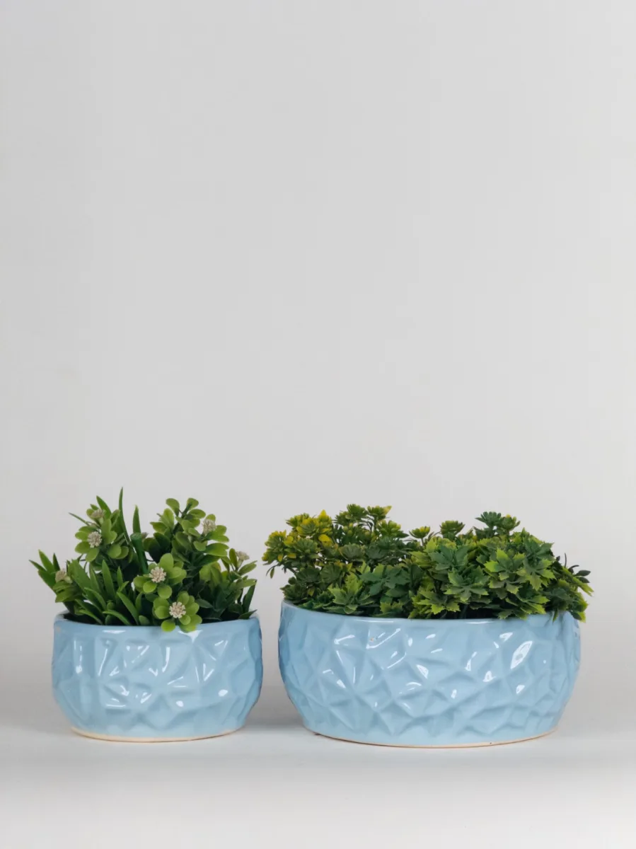 Classic Ceramic Planter — 8" Dia × 4" Height — Primary View