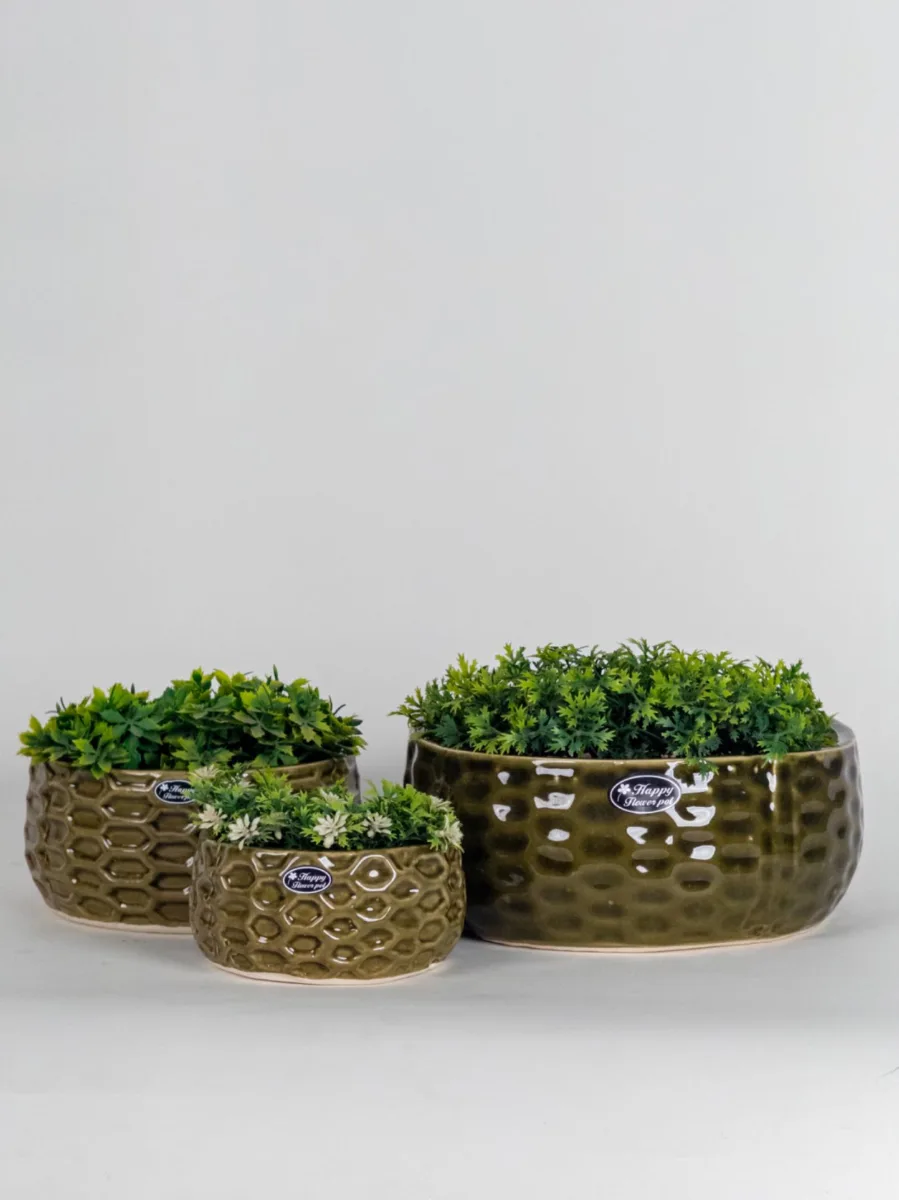 Classic Ceramic Planter Set of 3 (3" Dia) — Primary View