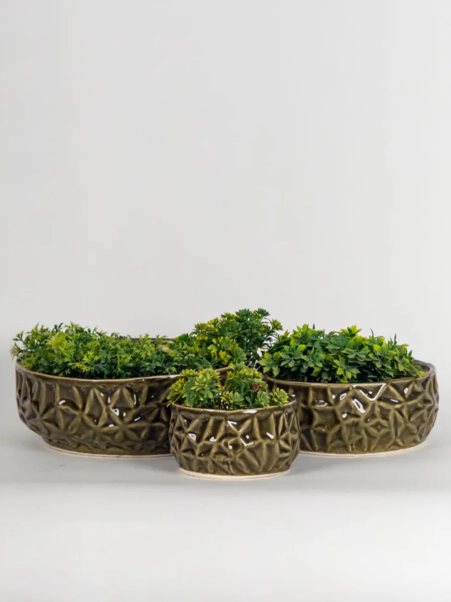 Classic Ceramic Planter Set of 3 (3" Dia) — Primary View