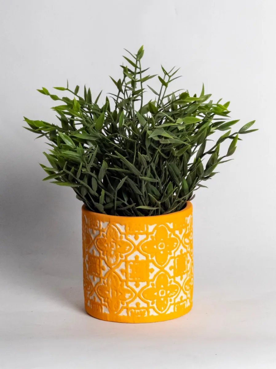Classic Ceramic Planter — 8" Dia × 4" Height — Primary View