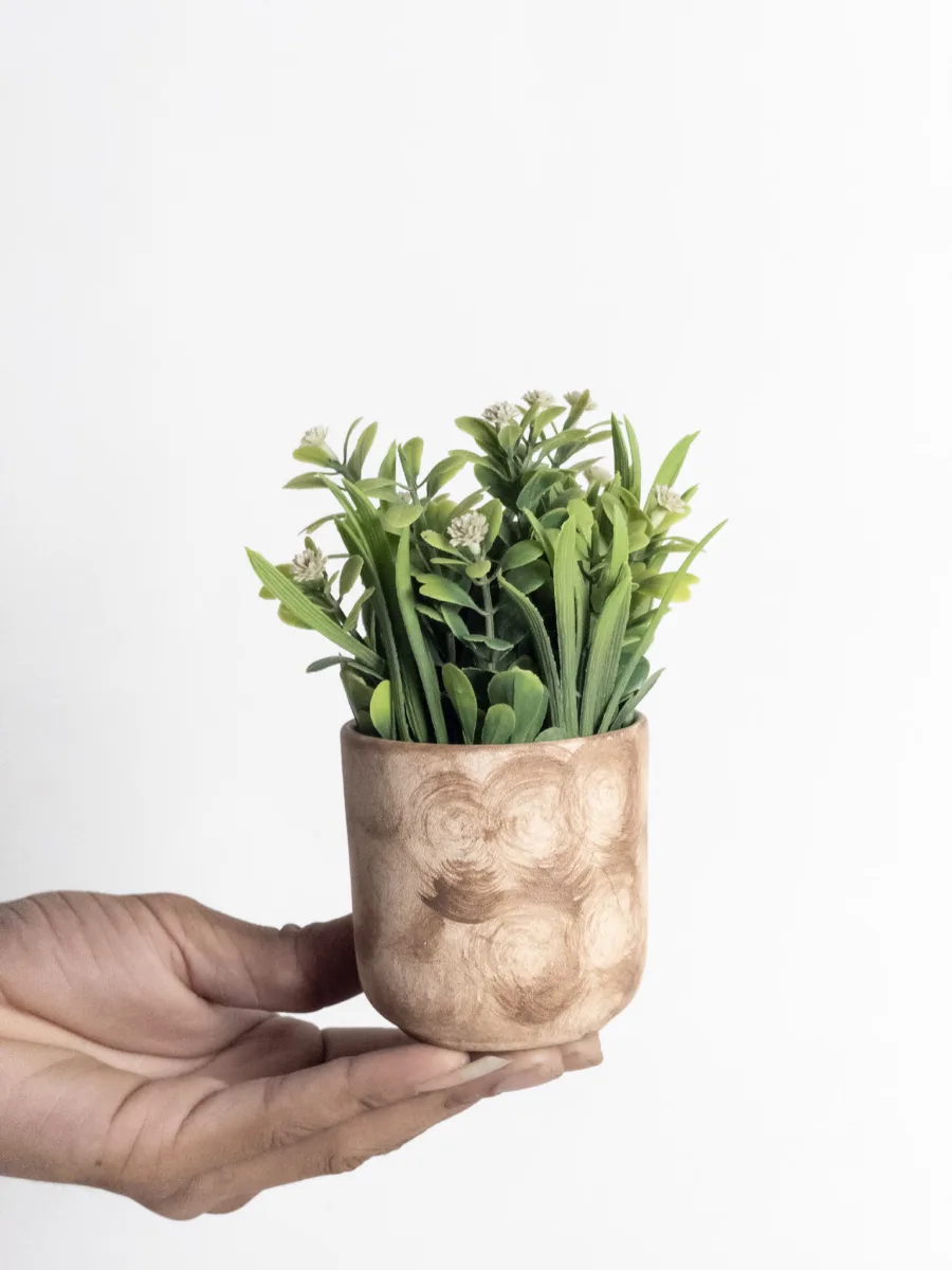 Classic Ceramic Planter — 3" Dia × 7.5" Height — Primary View