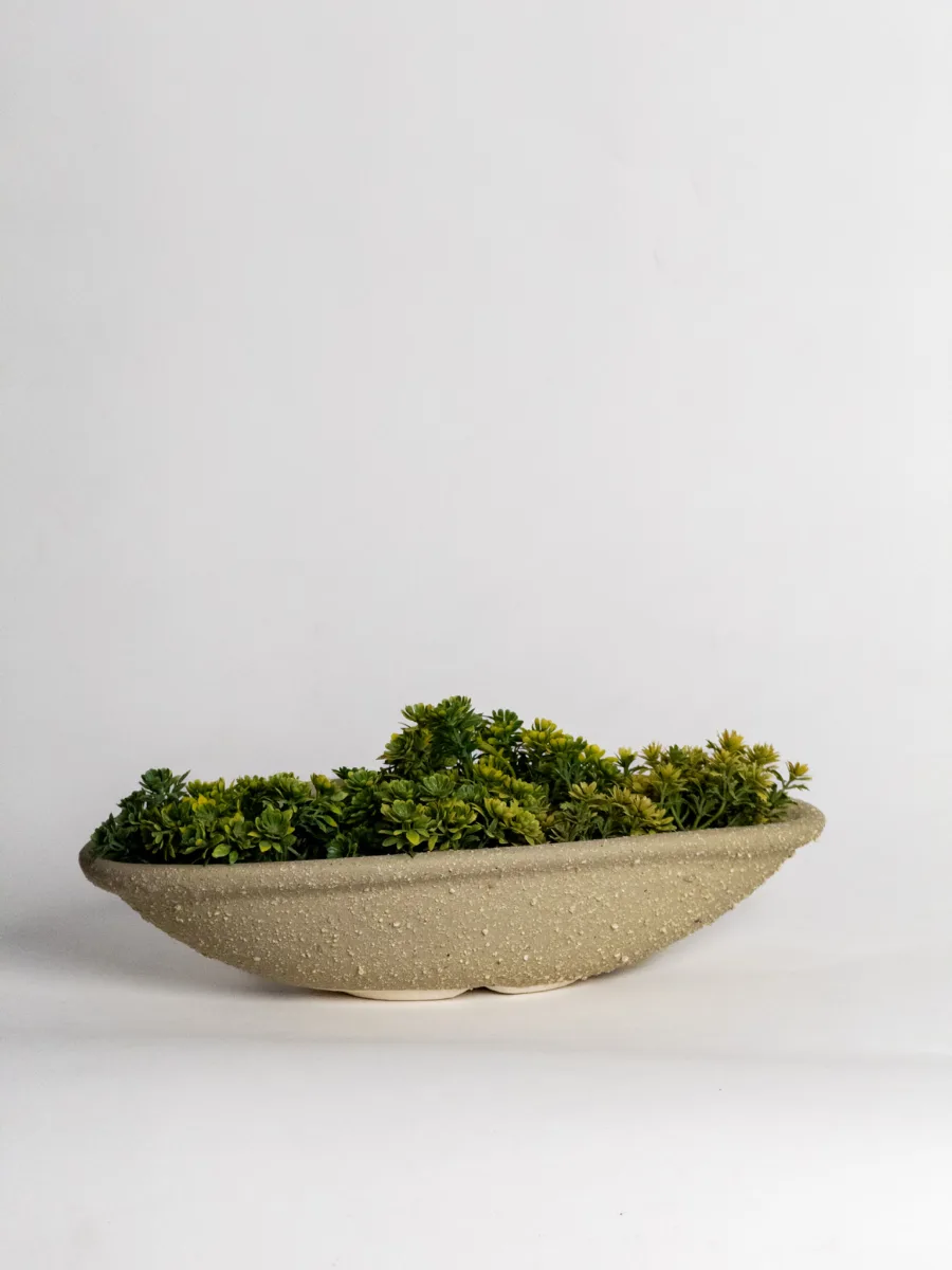 Classic Ceramic Planter — 7" Dia × 2.5" Height — Primary View
