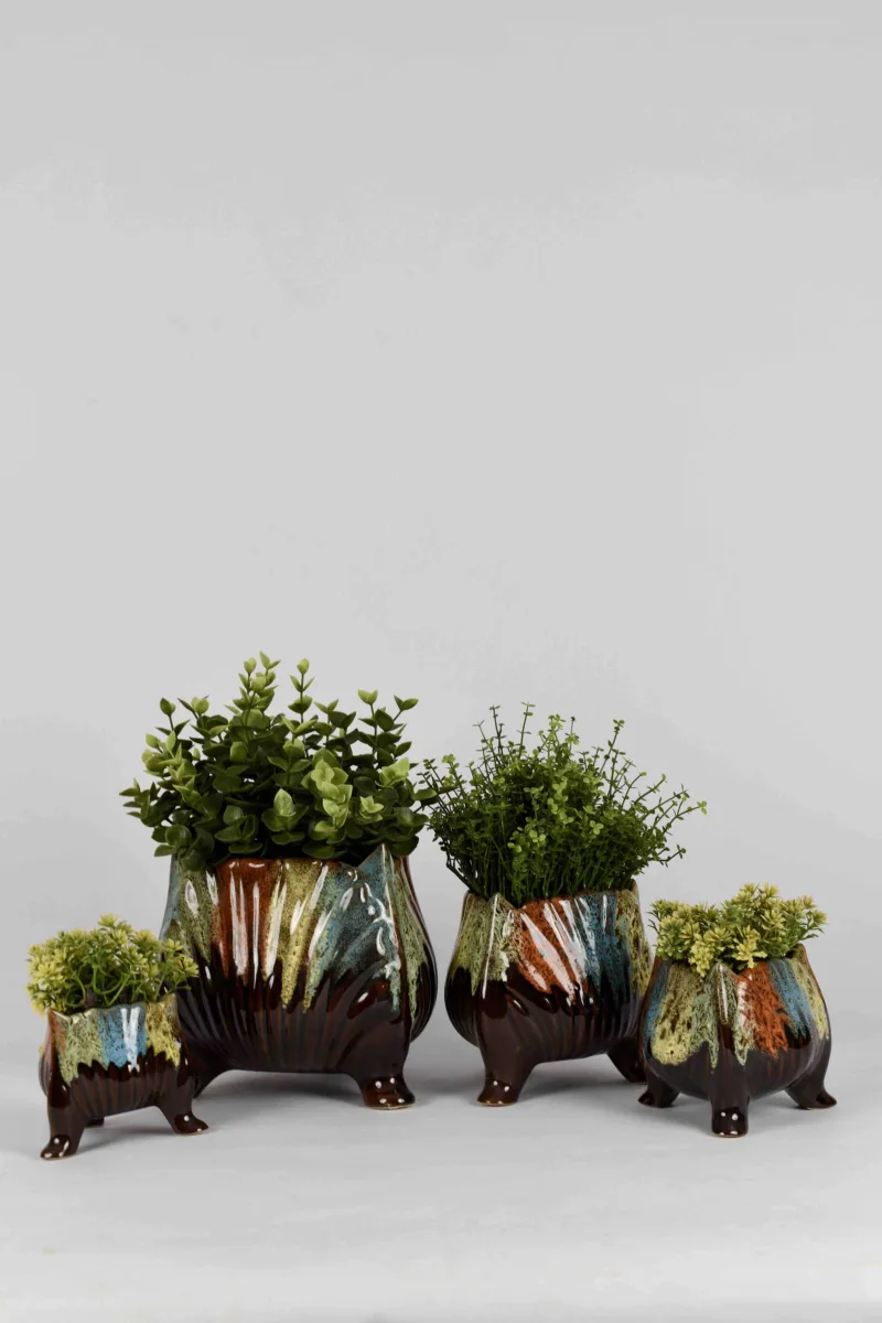 Classic Ceramic Planter — 7" Dia × 2.5" Height — Primary View