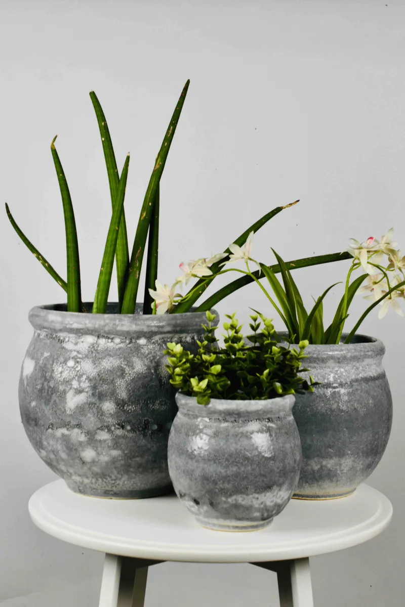 Classic Ceramic Planter Set of 2 (9" Dia × 13.5" Height) — Primary View