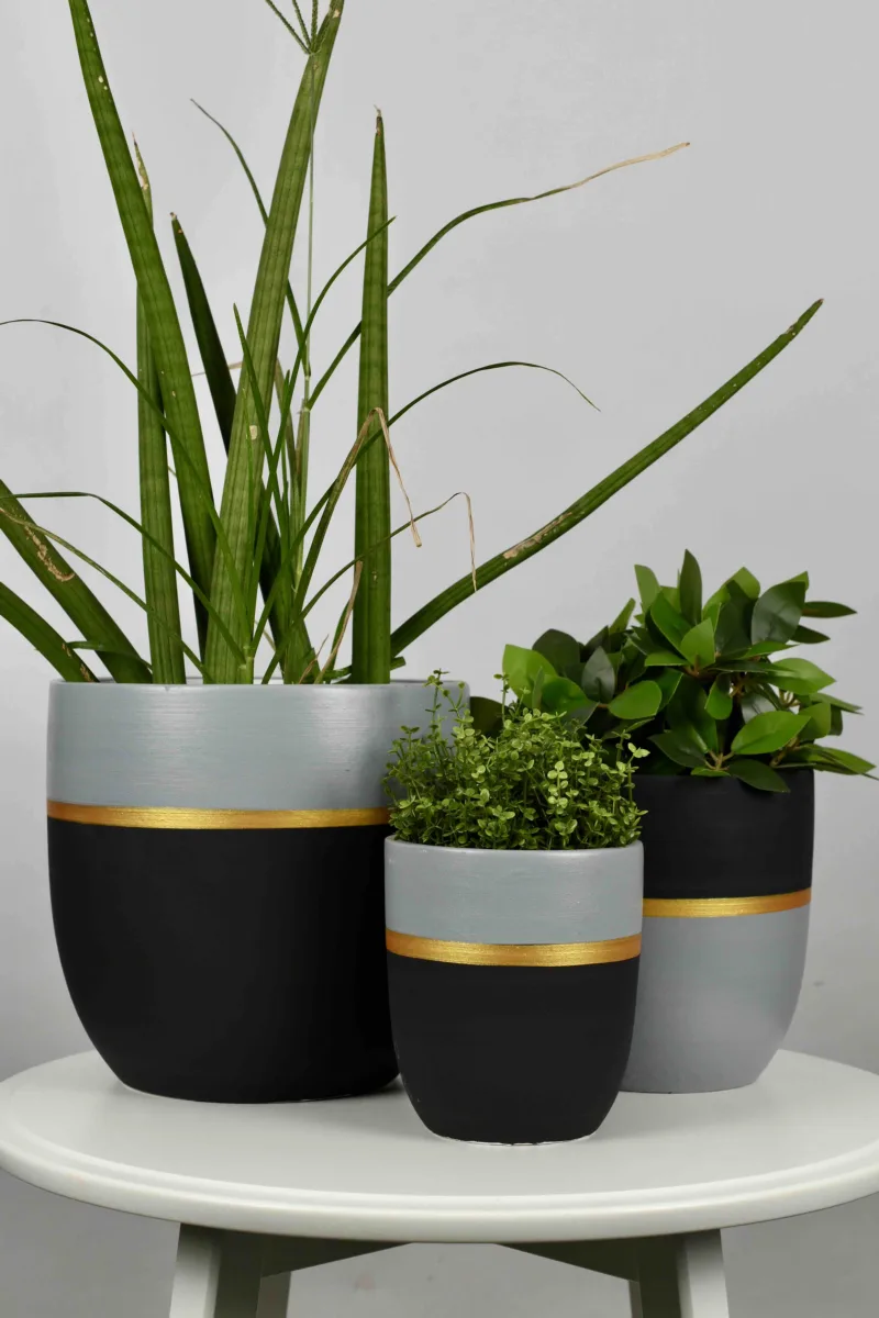 Classic Ceramic Planter Set of 2 (6.5" Dia × 5.5" Height) — Primary View