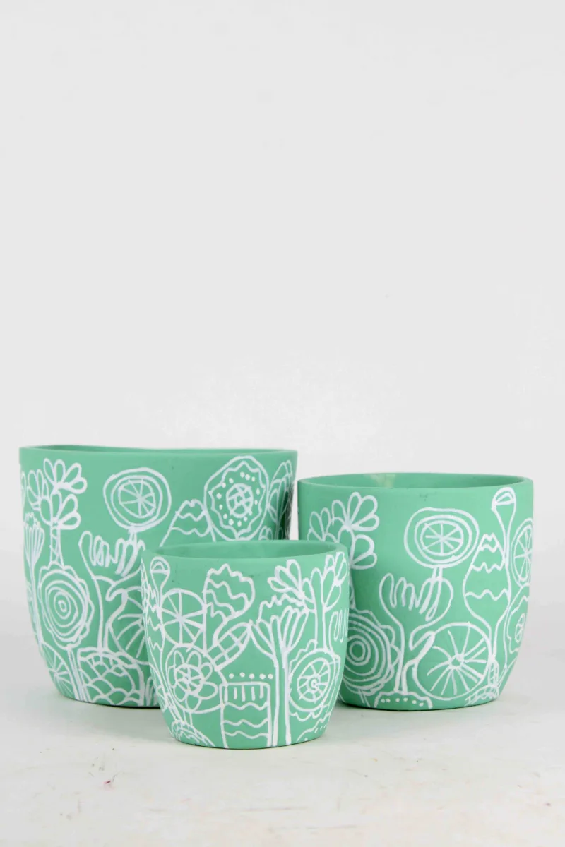 Classic Ceramic Planter Set of 2 (2" Dia) — Primary View