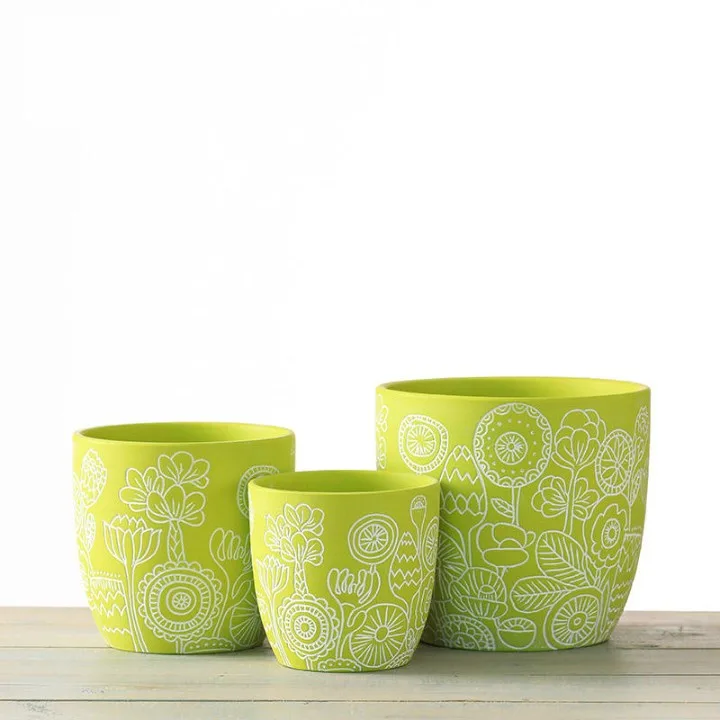 Classic Ceramic Planter Set of 3 (3" Dia) — Primary View