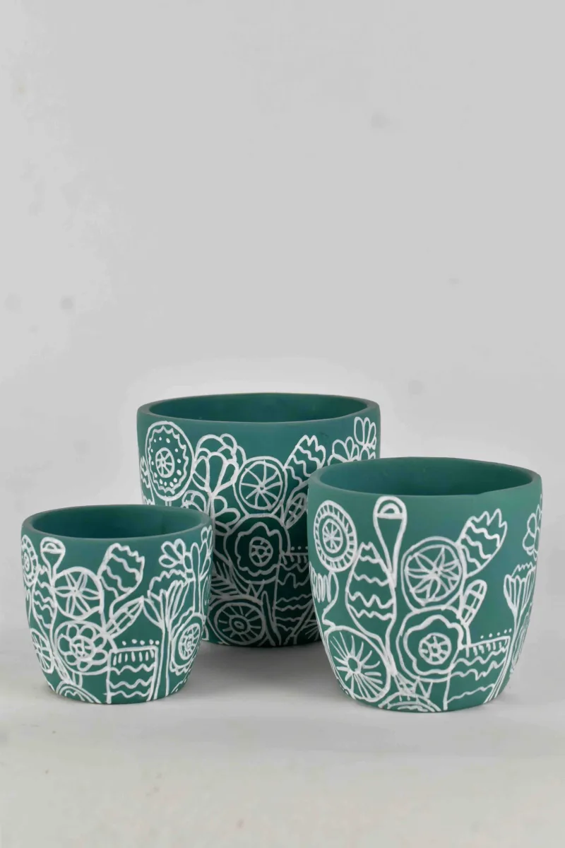 Classic Ceramic Planter Set of 3 (3" Dia) — Primary View