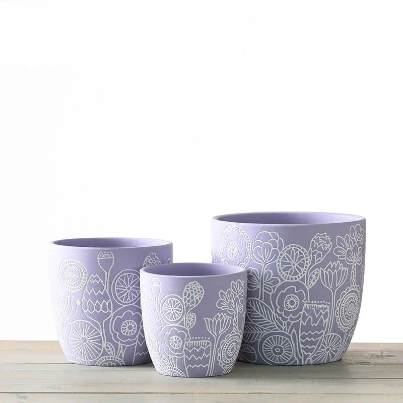 Classic Ceramic Planter Set of 3 (3" Dia) — Primary View
