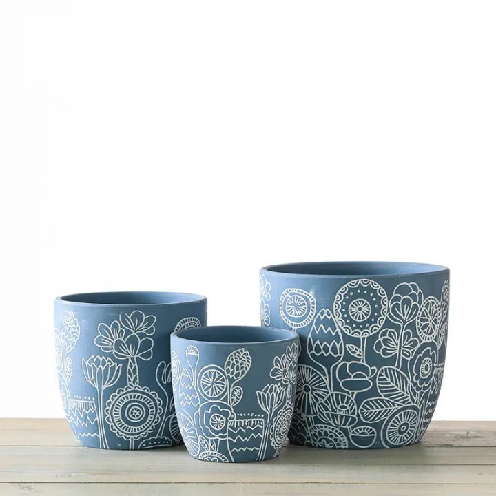 Classic Ceramic Planter Set of 3 (3" Dia) — Primary View