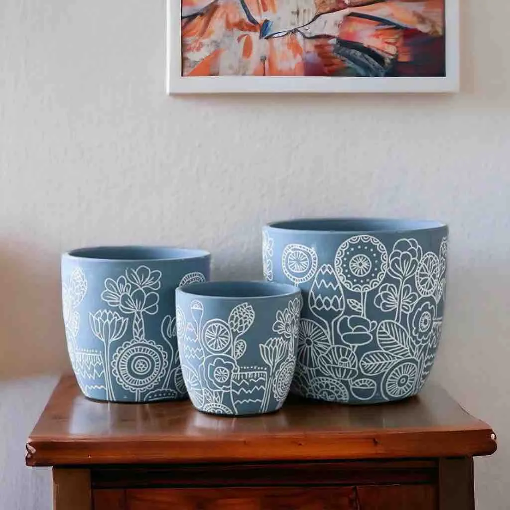Classic Ceramic Planter Set of 3 (3" Dia) — Primary View