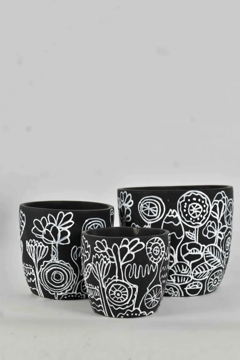 Classic Ceramic Planter Set of 3 (3" Dia) — Primary View
