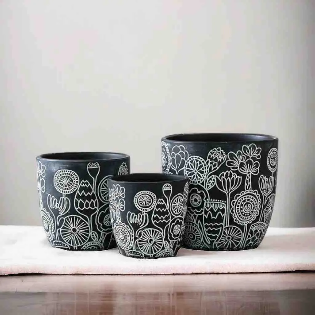 Classic Ceramic Planter Set of 3 (3" Dia) — Primary View