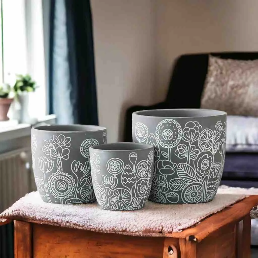 Classic Ceramic Planter Set of 3 (3" Dia) — Primary View