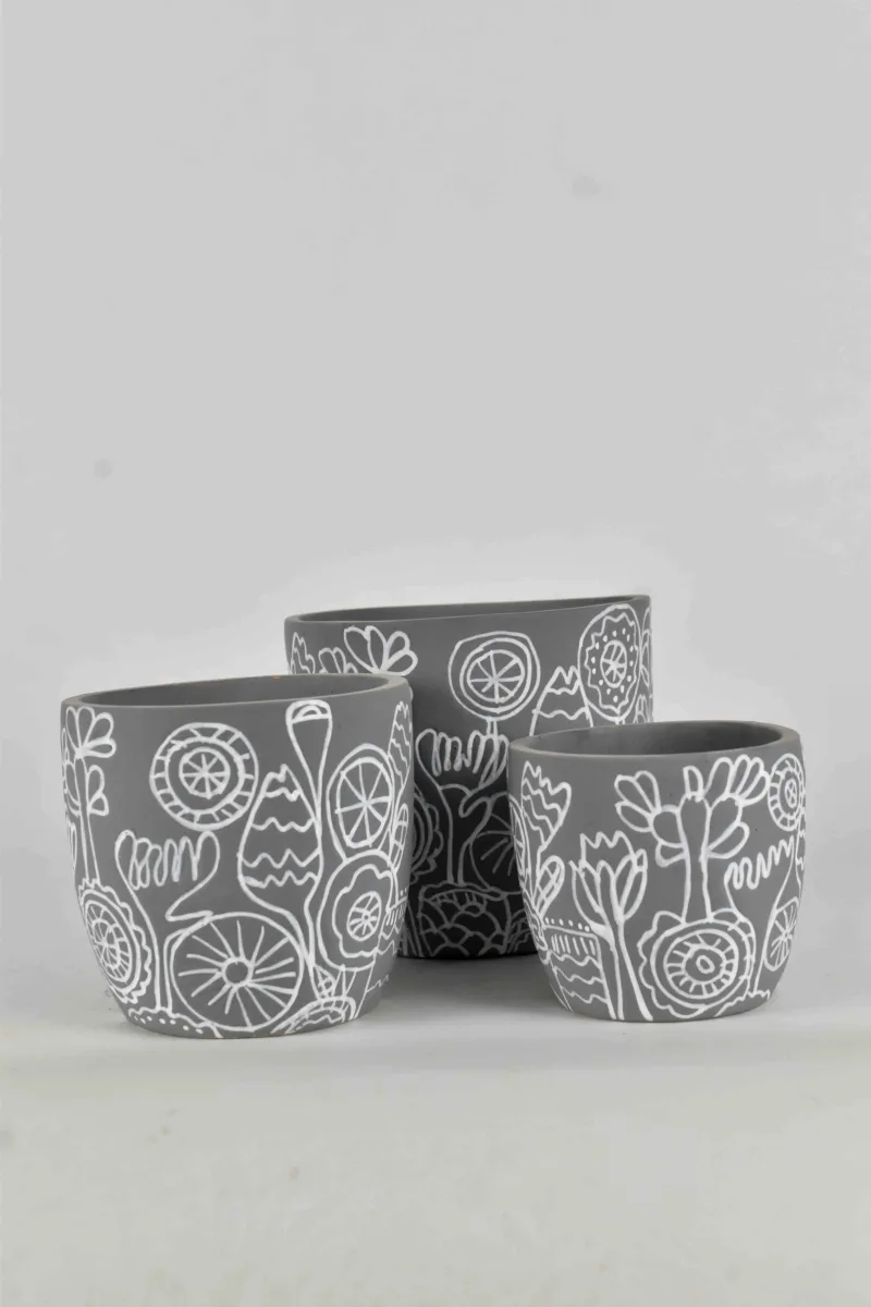 Classic Ceramic Planter Set of 3 (3" Dia) — Primary View