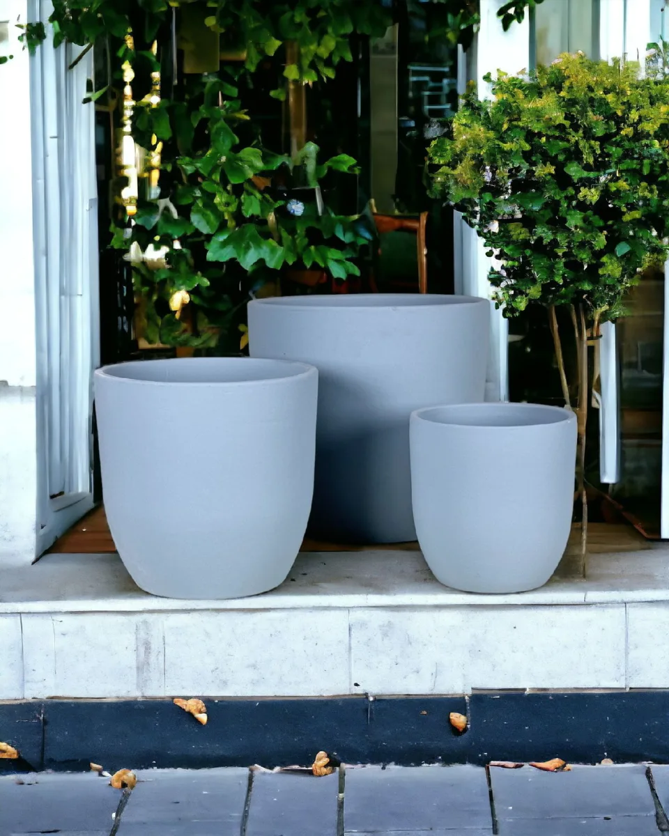 Classic Ceramic Planter Set of 2 (6.5" Dia × 5.5" Height) — Primary View
