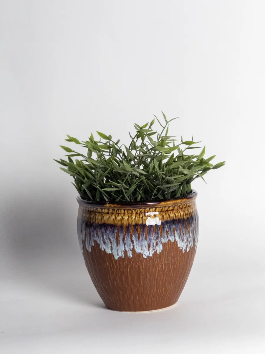 Classic Ceramic Planter — 7" Dia × 4.5" Height — Primary View