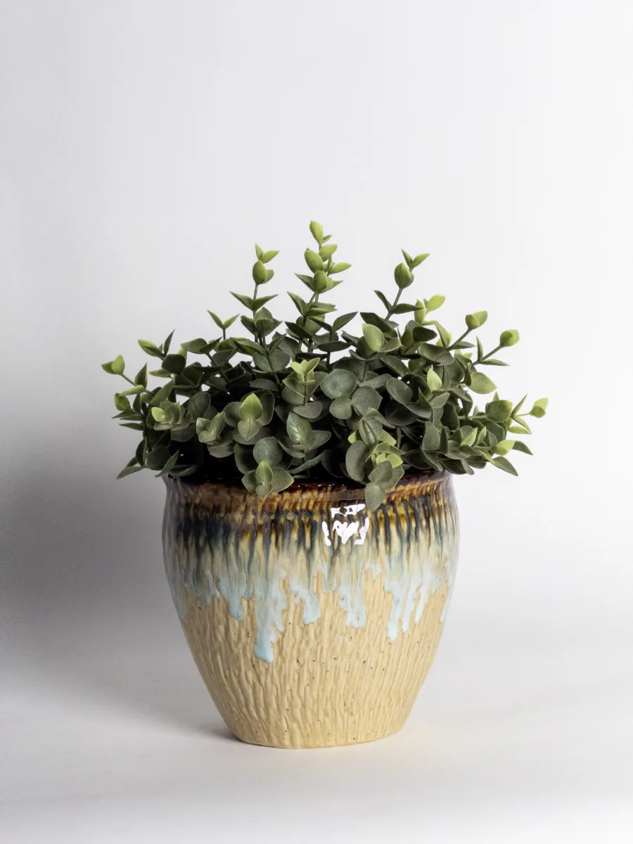 Classic Ceramic Planter — 4" Dia × 3" Height — Primary View