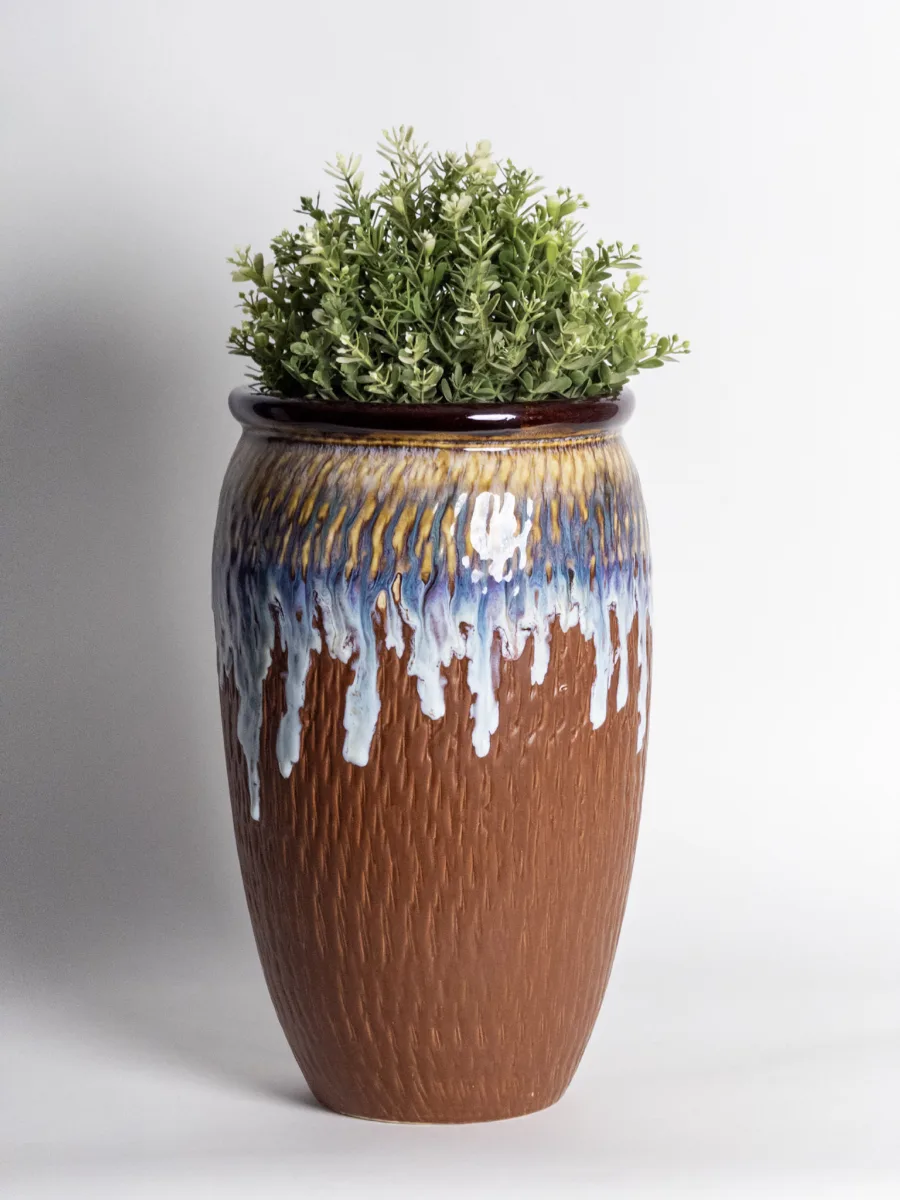 Classic Ceramic Planter — 10.5" Dia × 12" Height — Primary View