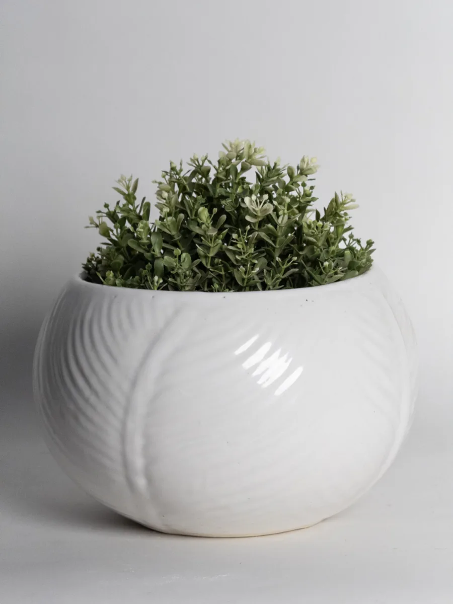 Classic Ceramic Planter — 8.5" Dia × 12.5" Height — Primary View