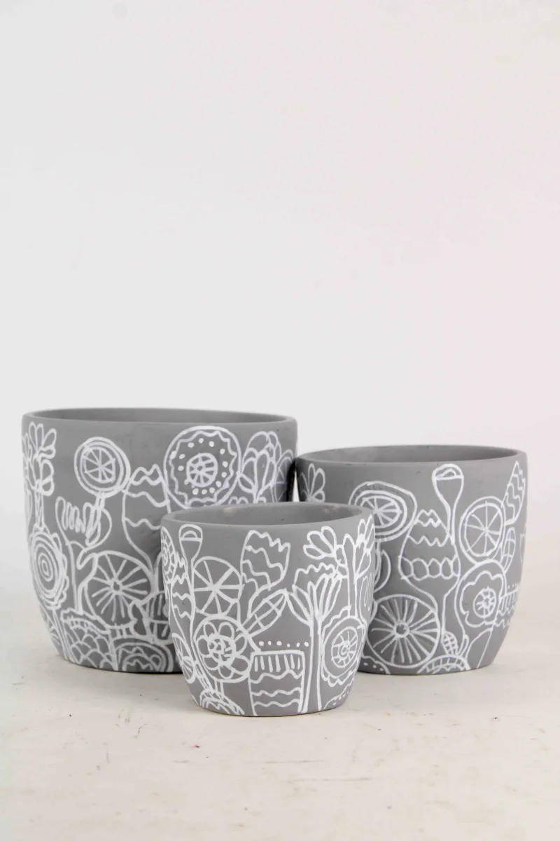 Classic Ceramic Planter Set of 3 (3" Dia) — Primary View