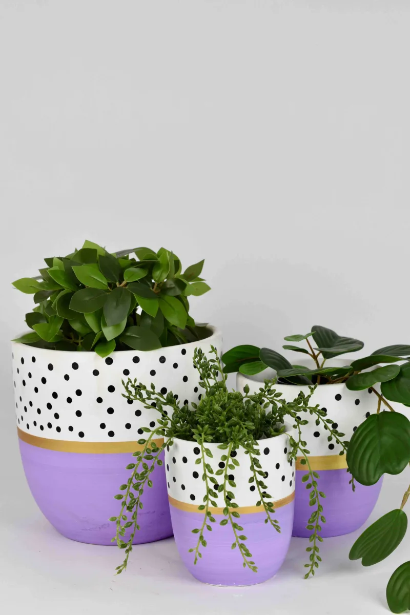 Classic Ceramic Planter Set of 3 (3" Dia) — Primary View