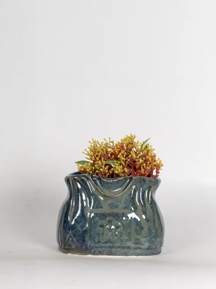 Classic Ceramic Planter — 8" Dia × 9.5" Height — Primary View