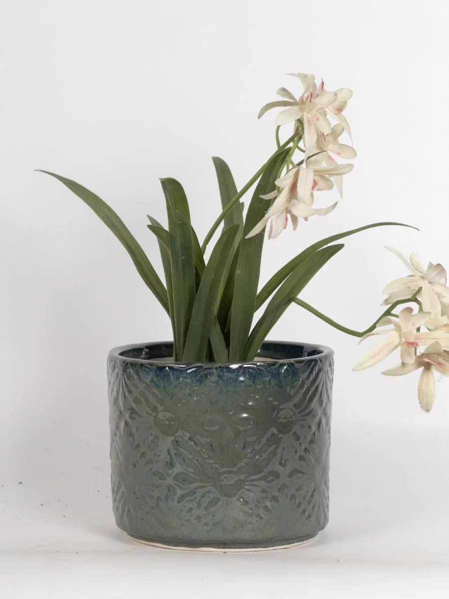 Classic Ceramic Planter — 4" Dia × 4" Height — Primary View