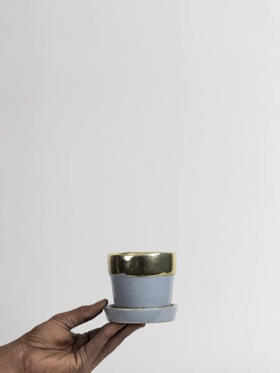Classic Ceramic Planter — 3" Dia × 2.5" Height — Primary View