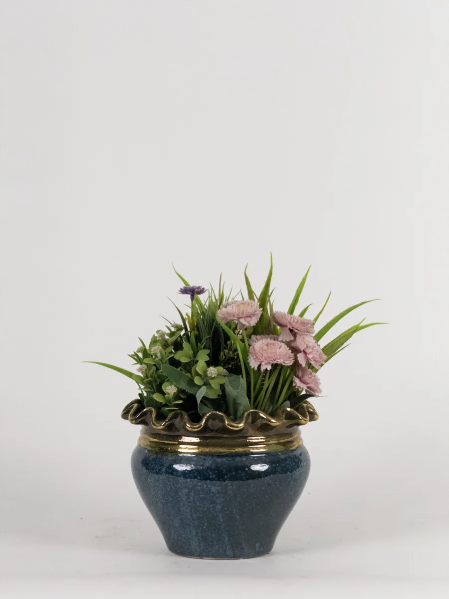 Classic Ceramic Planter — 5" Dia × 5" Height — Primary View