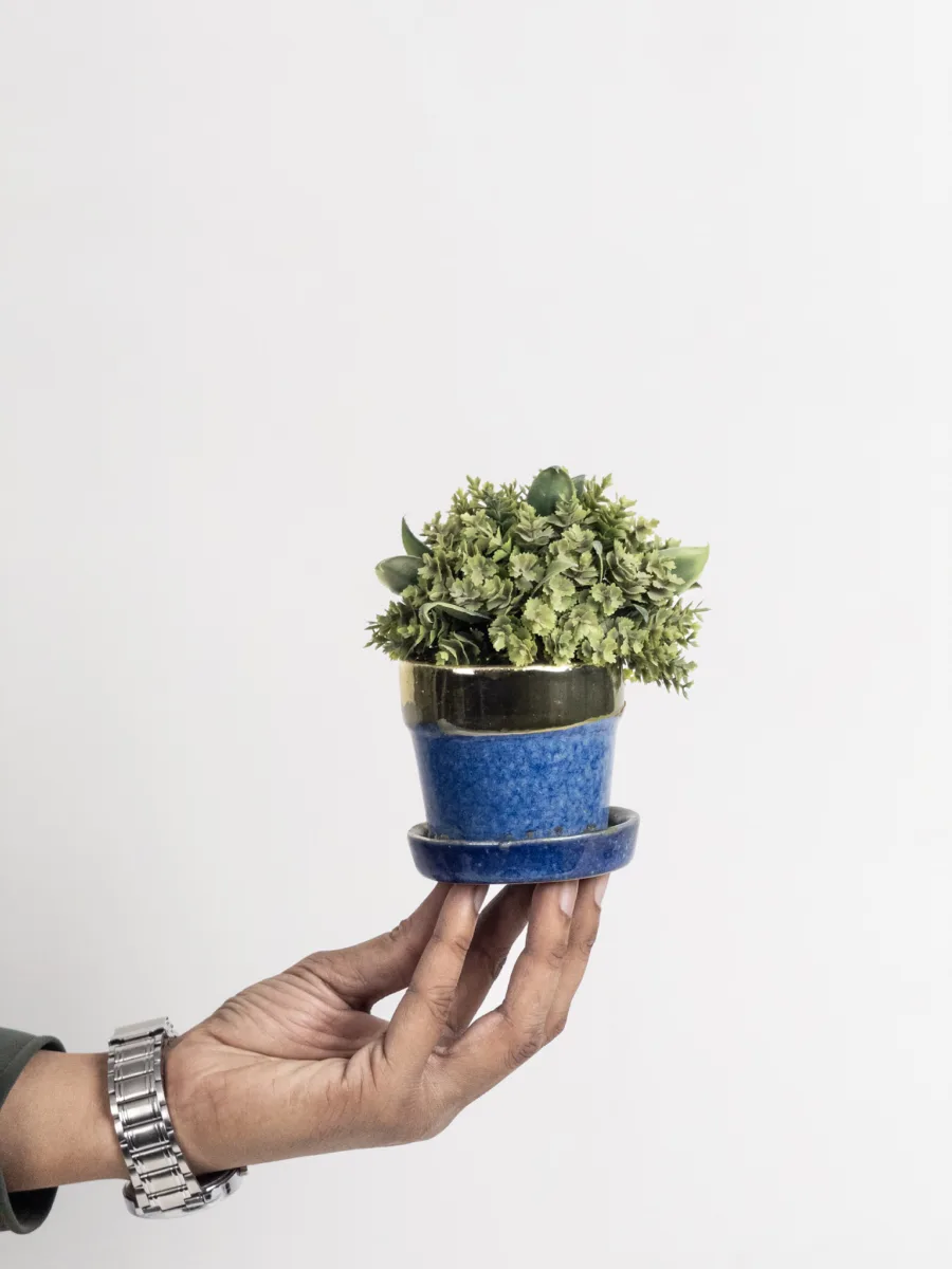 Classic Ceramic Planter — 4" Dia × 4" Height — Primary View