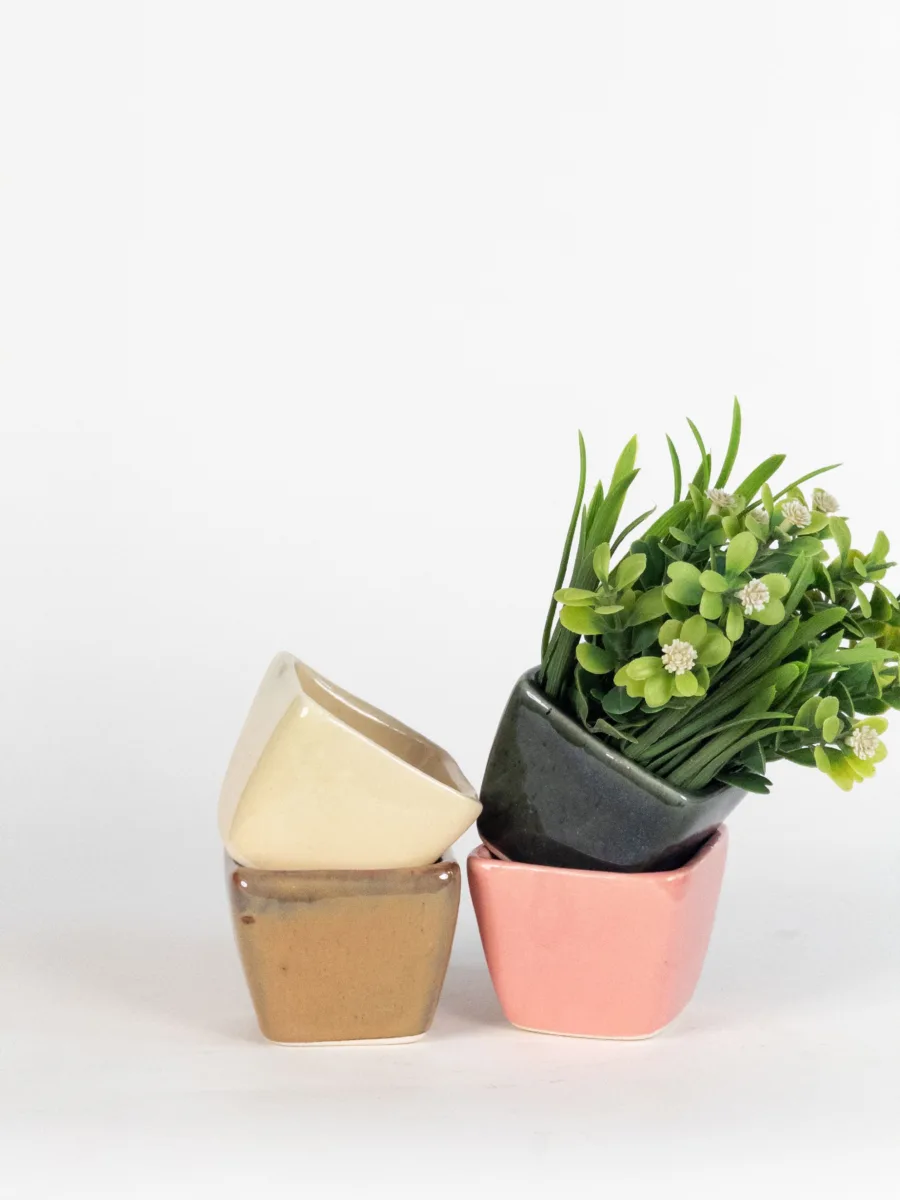 Classic Ceramic Planter — 3" Dia × 3" Height — Primary View