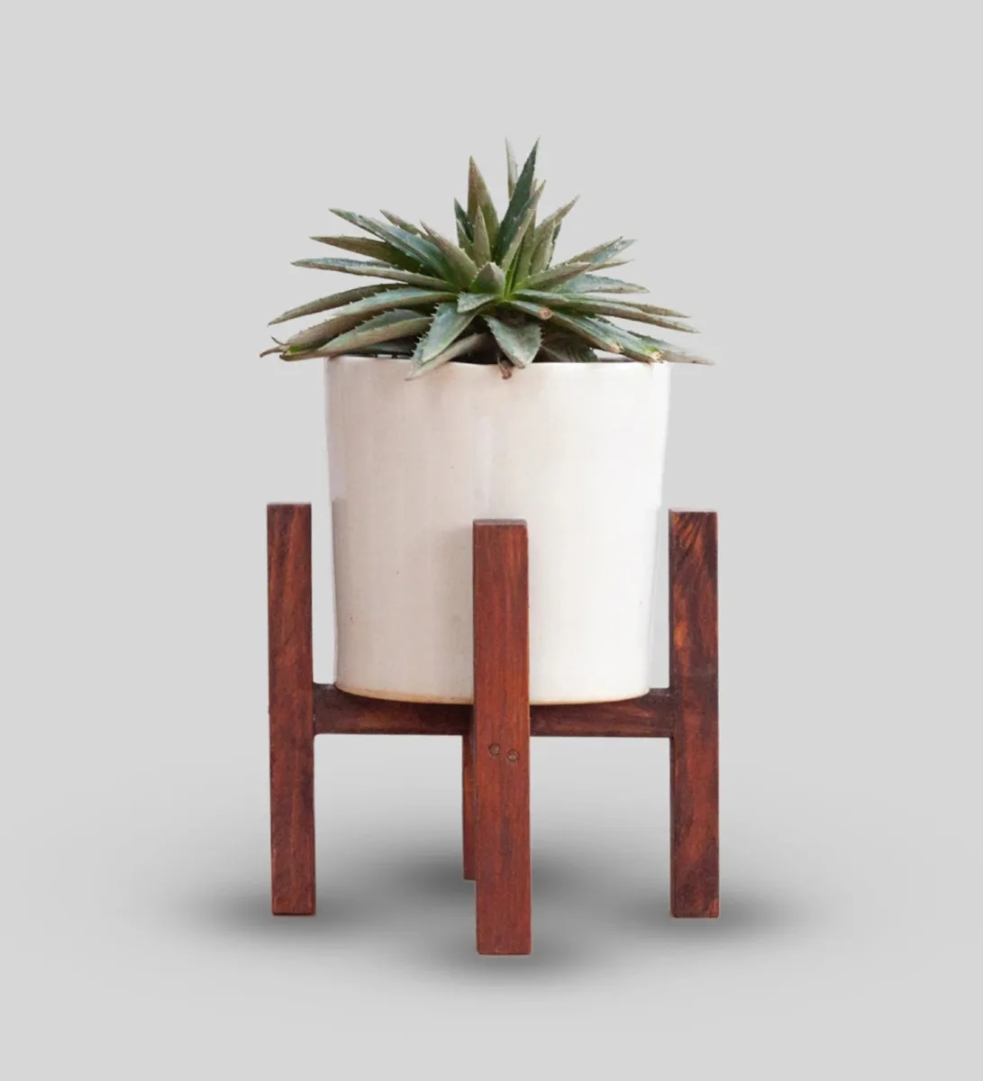 Classic Ceramic Planter — 3" Dia × 4" Height — Primary View