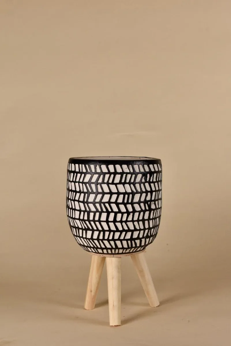 Classic Ceramic Planter — 12" Dia × 12" Height — Primary View