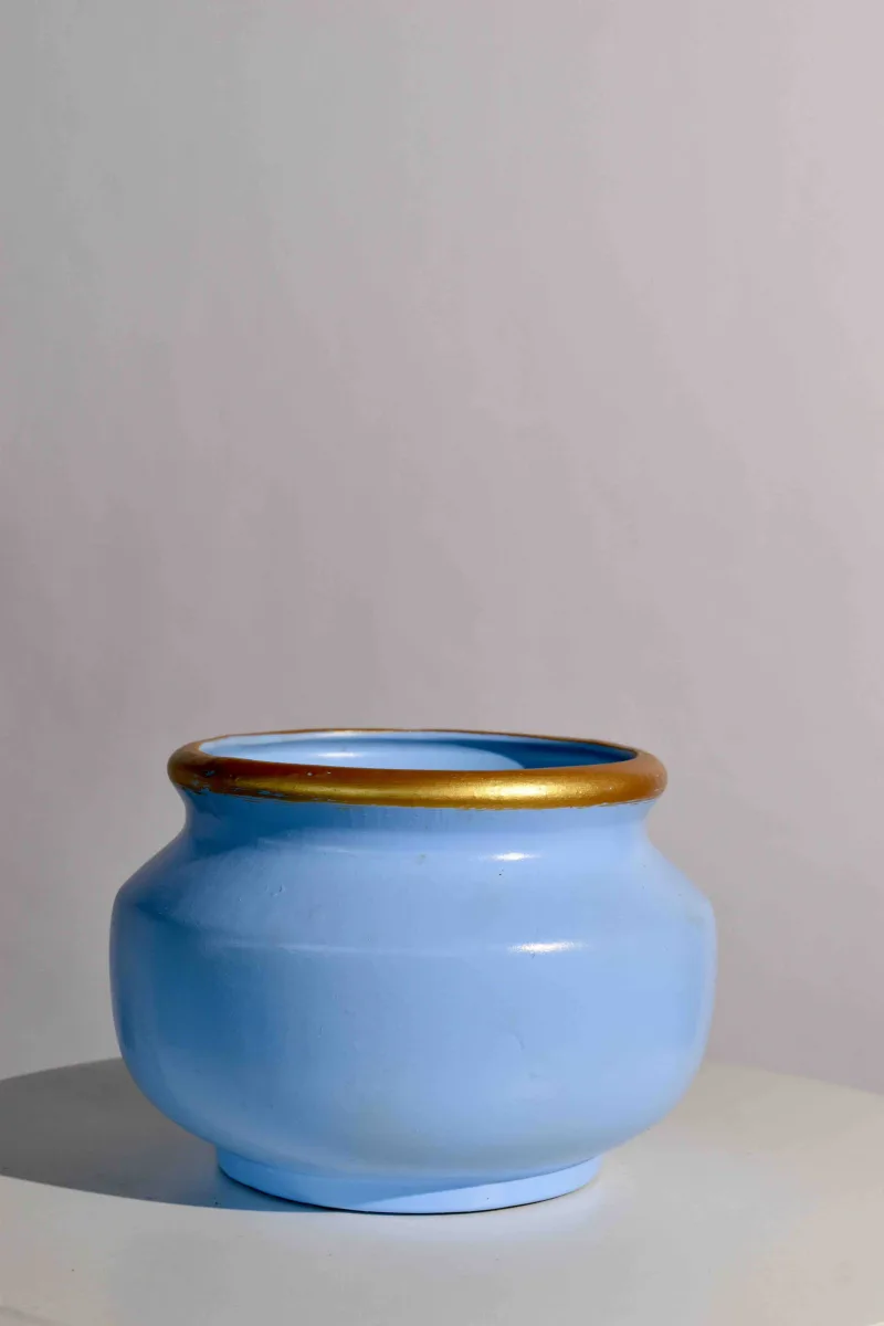 Classic Ceramic Planter — 9" Dia × 7" Height — Primary View