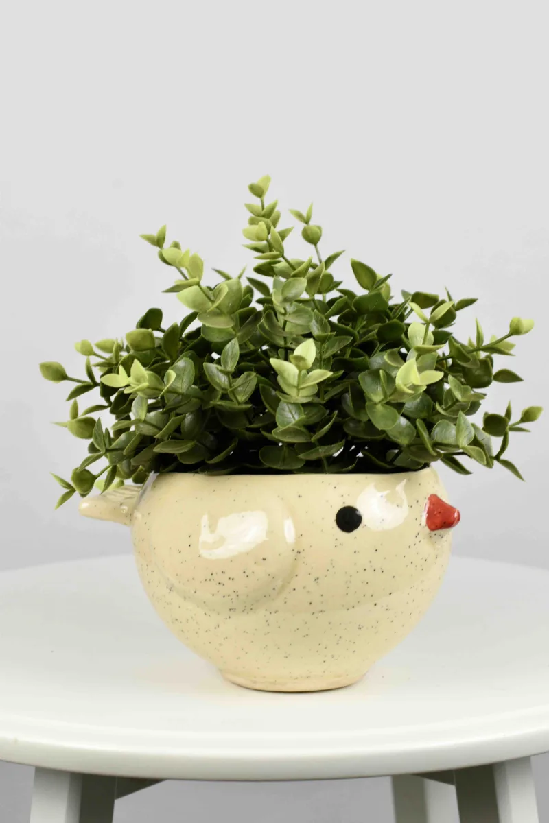 Classic Ceramic Planter — 4" Dia × 4" Height — Primary View
