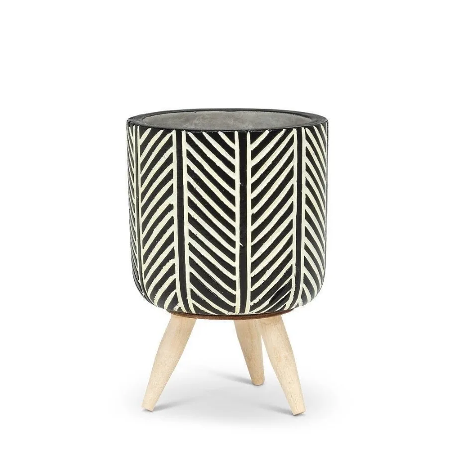 Classic Ceramic Planter — 9" Dia × 6.5" Height — Primary View