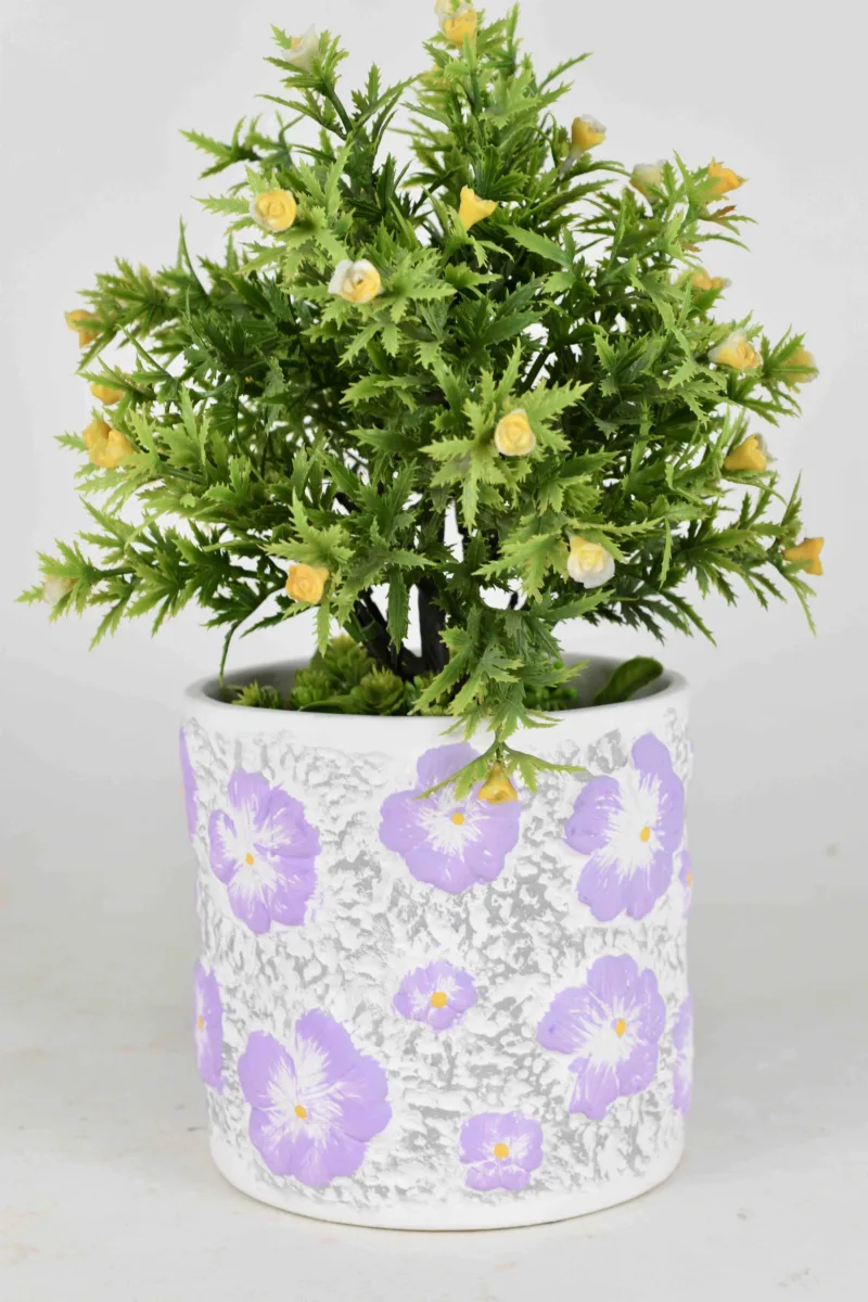 Classic Ceramic Planter — 8" Dia × 6" Height — Primary View