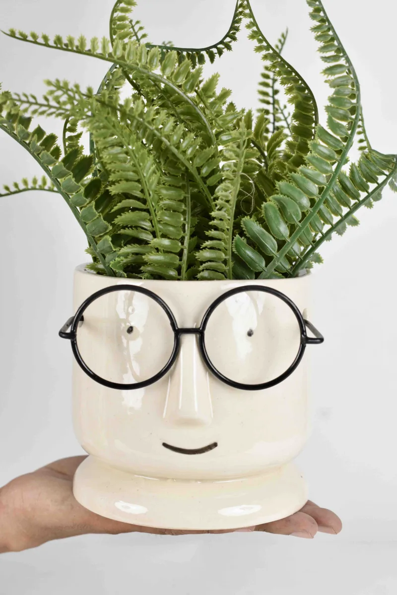 Classic Ceramic Planter — 4" Dia × 4" Height — Primary View