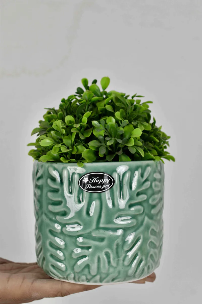 Classic Ceramic Planter — 5" Dia × 4.5" Height — Primary View