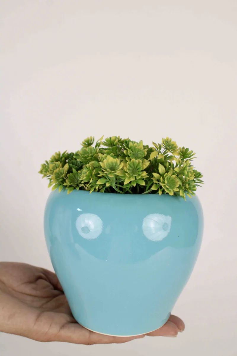 Classic Ceramic Planter — 5" Dia × 5" Height — Primary View
