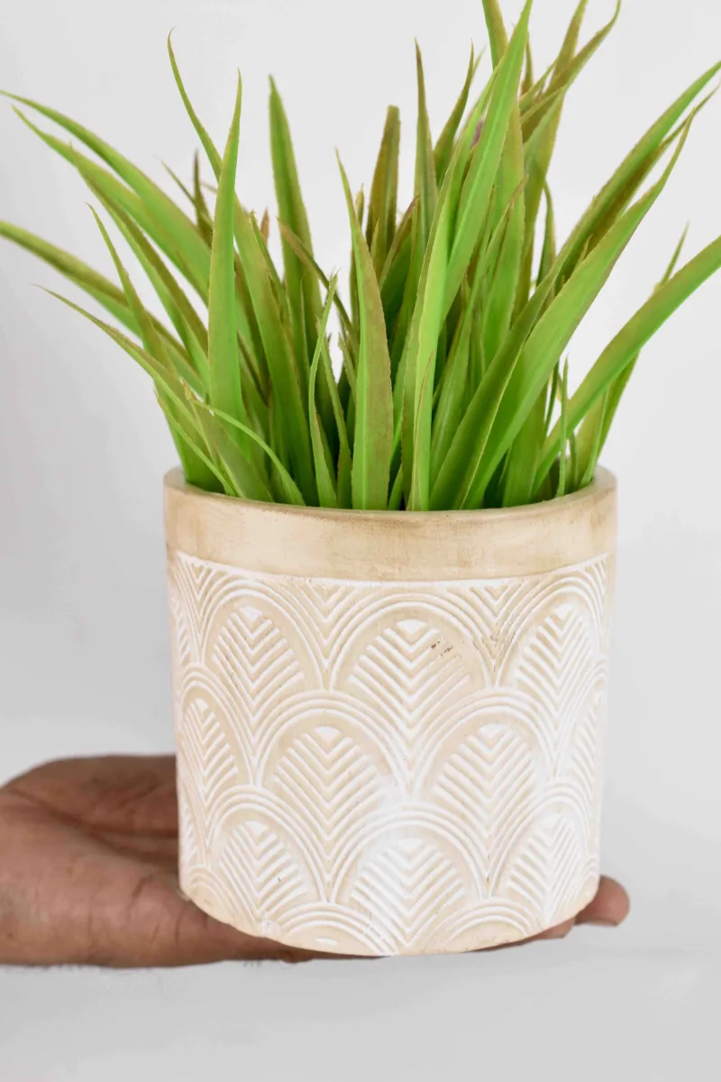 Classic Ceramic Planter — 5" Dia × 4" Height — Primary View